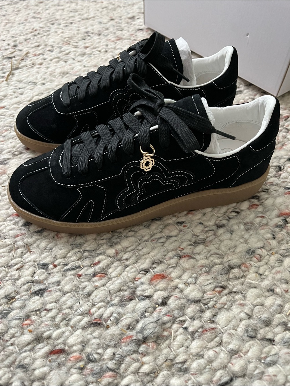 Maje Signature Suede Sneakers